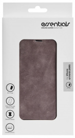 Essentials iPhone 6/7/8/SE (2020/2022) läderfodral, grå