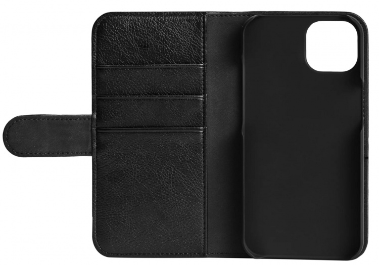Essentials iPhone 13 Mini PU-plånbok, 3 kort, svart