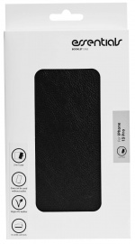 Essentials iPhone 13 Pro PU-plånbok, avtagbar, 3 kort, Svart