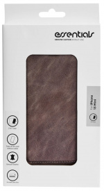 Essentials iPhone 13 Mini läderplånbok, avtagbar, Grå