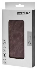 Essentials iPhone 13 Mini läderplånbok, avtagbar, Grå