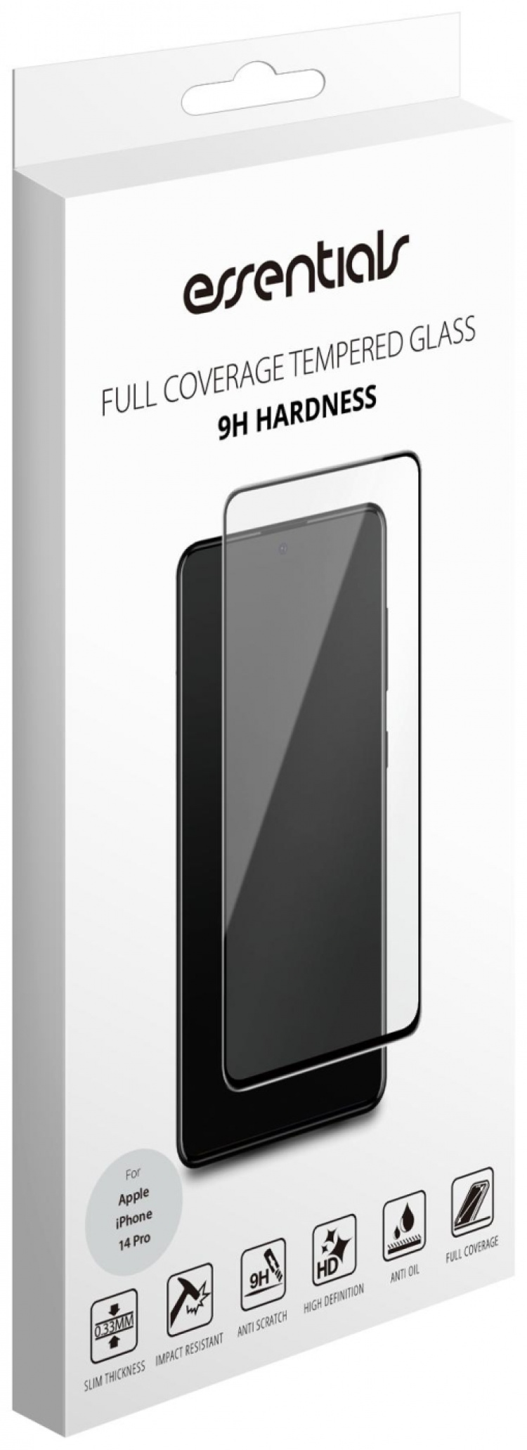 Essentials iPhone 14 Pro Skärmskydd i härdat glas, 0.33 mm