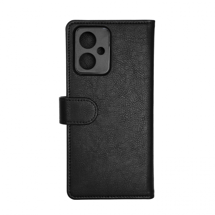 Essentials Redmi Note 12 PU-plånbok, avtagbar, svart
