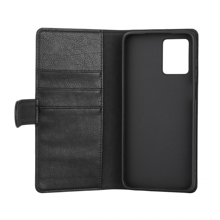 Essentials Motorola Moto G53 Plånboksfodral, 3 kort, svart