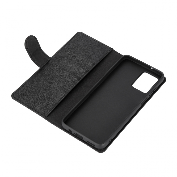 Essentials Motorola Moto G53 Plånboksfodral, 3 kort, svart