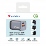 Verbatim GNC-35 GaN Charger 35W with 1 x USB-C® PD 35W Verbatim GNC-35 GaN Charger 35W with 1 x USB-C® PD 35W
