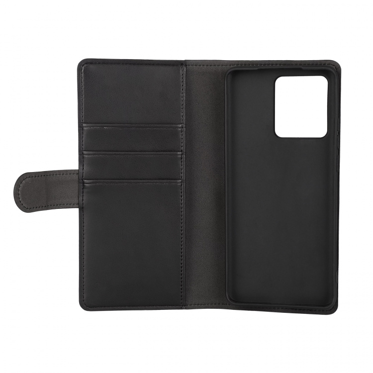 Essentials Motorola Edge 40 Neo PU-plånbok, 3 kort, svart