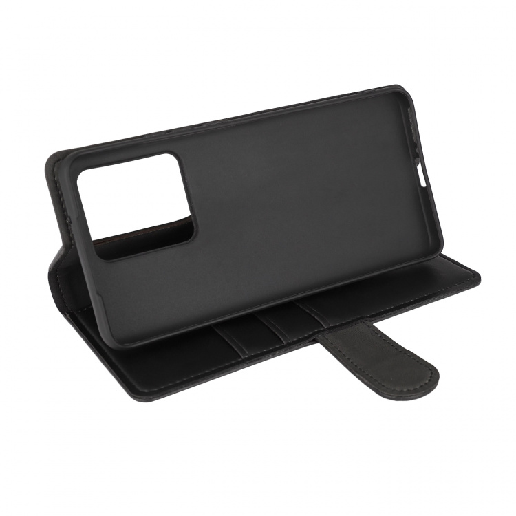 Essentials Motorola Edge 40 Neo PU-plånbok, 3 kort, svart