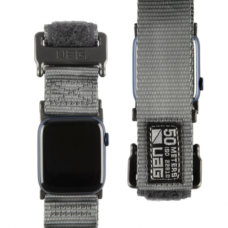 Urban Armor Gear Apple Watch 45/44/42mm Active Strap LE, mörkgrå