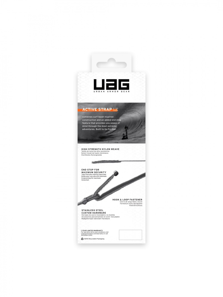 Urban Armor Gear Apple Watch 45/44/42mm Active Strap LE, mörkgrå