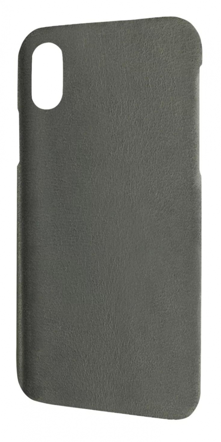 Essentials iPhone X/XS, Copenhagen läder cover, grå