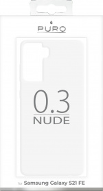 Puro Samsung Galaxy S21 FE 0.3 Nude Cover, Transparent