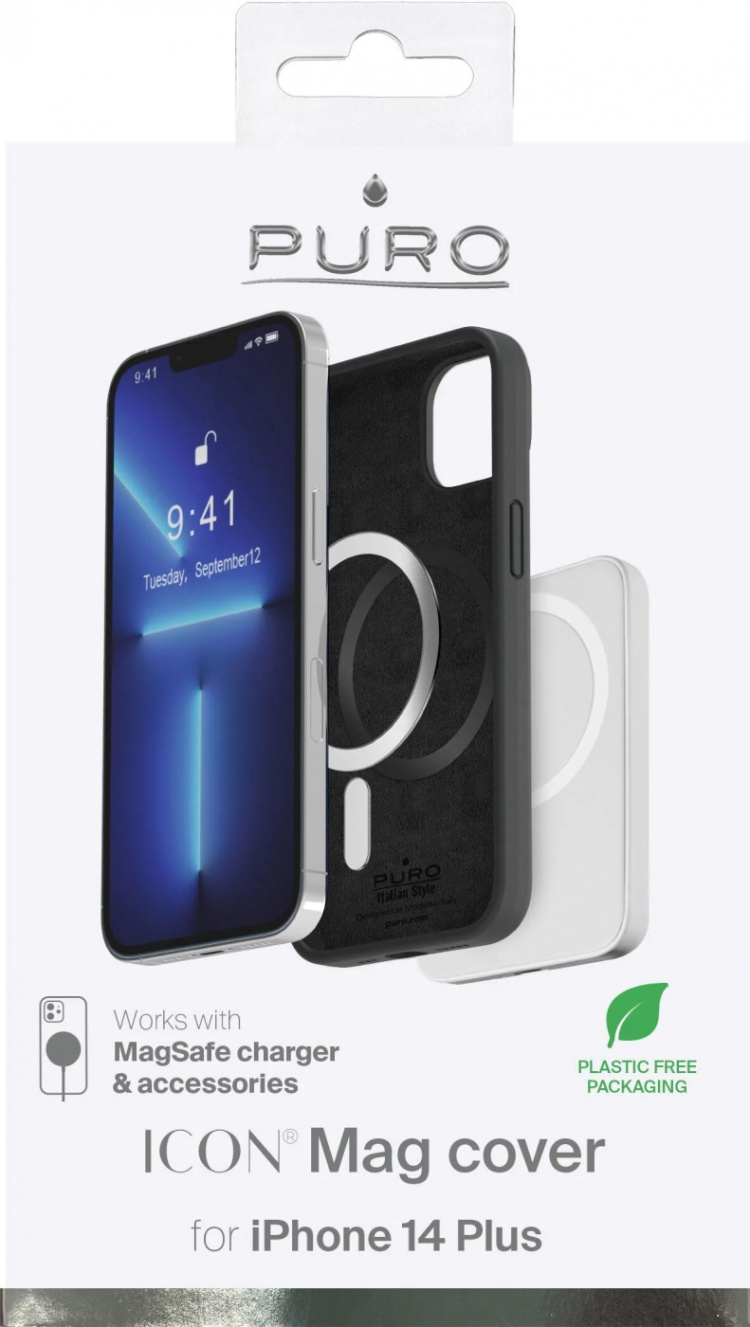 Puro iPhone 14 Plus Icon Mag, Svart