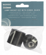 Nordic Quality Lampsockel E27, Svart