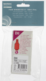 Nordic Quality Diazed DZ II säkringar, 10A, 5 st