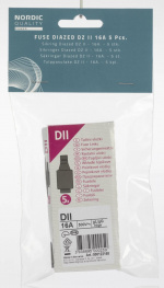 Nordic Quality Diazed DZ II säkringar, 16A, 5 st