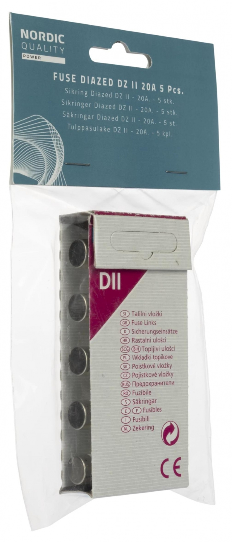 Nordic Quality Säkring Diazed DZ II 20A 5 st