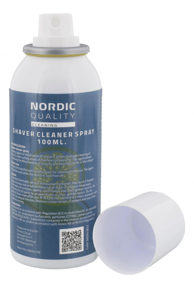 Nordic Quality Rengöringsspray för rakapparater, 100ml