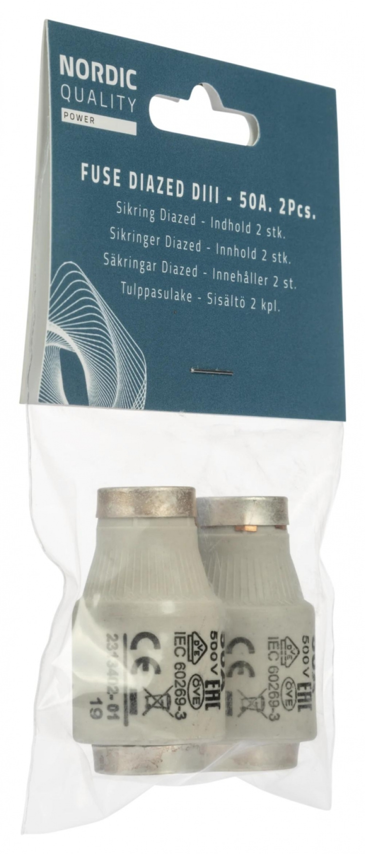 Nordic Quality Säkring Diazed DIII 50A 2 st