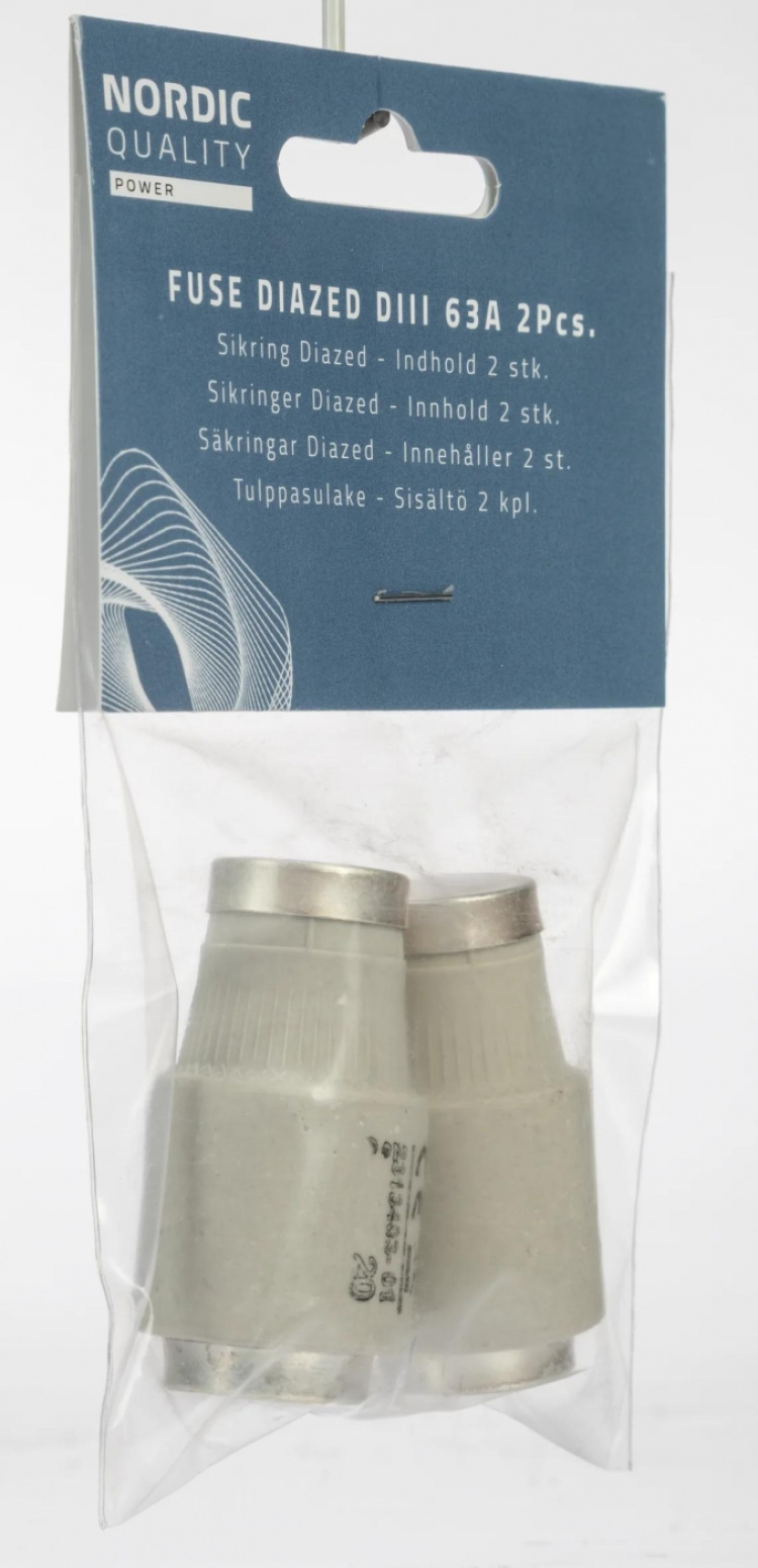 Nordic Quality Säkring Diazed DZ 3 63A 2 st