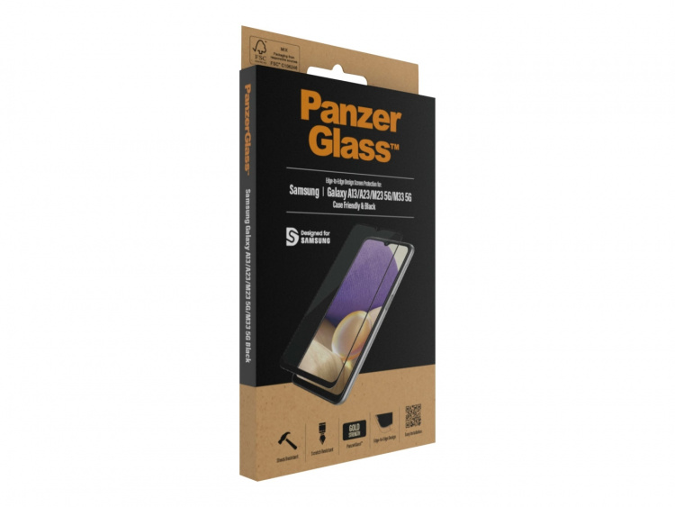 PanzerGlass skärmskydd svart transparent Samsung Galaxy A13