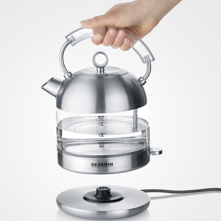 Severin Vattenkokare 1,7L 2400W Borstat stål/Glas WK3459 Severin Vattenkokare 1,7L 2400W Borstat stål/Glas WK3459