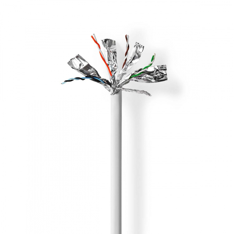 Nedis Nätverkskabel Roll | CAT6 | Fast | SF/UTP | CCA | 100.0 m | Inomhus | Rund | PVC | Grå | Dragkorg Nedis Nätverkskabel Roll | CAT6 | Fast | SF/UTP | CCA | 100.0 m | Inomhus | Rund | PVC | Grå | Dragkorg