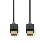 Nedis USB-kabel | USB 2.0 | USB-A Hane | USB-A Hane | 480 Mbps | Guldplaterad | 2.00 m | Rund | PVC | Antracit | Låda Nedis USB-kabel | USB 2.0 | USB-A Hane | USB-A Hane | 480 Mbps | Guldplaterad | 2.00 m | Rund | PVC | Antracit | Låda