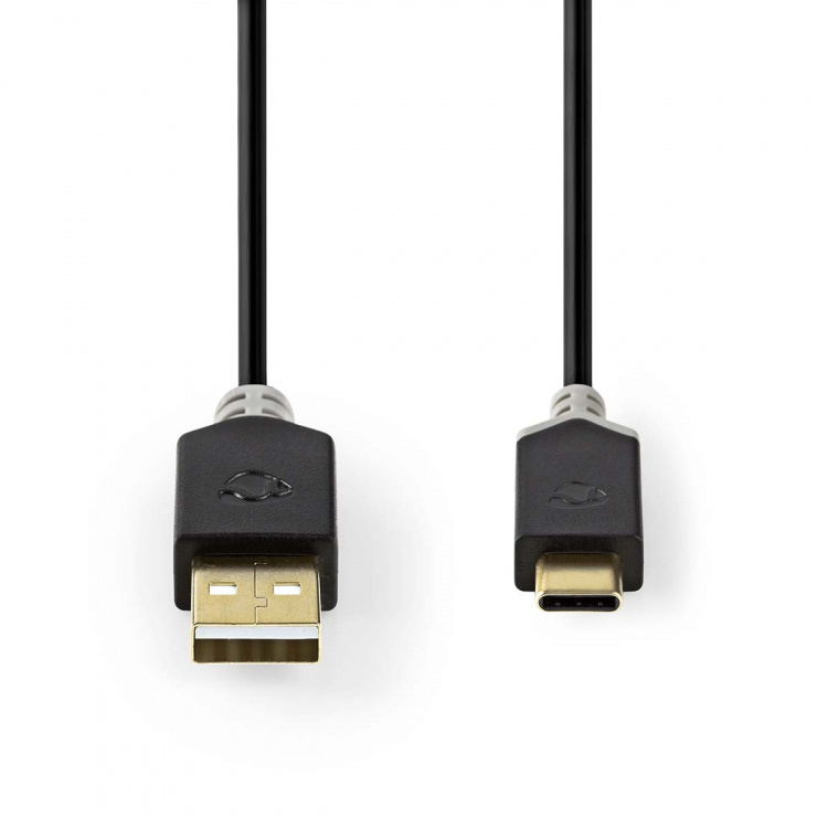 Nedis USB-kabel | USB 2.0 | USB-A Hane | USB-C™ Hane | 60 W | 480 Mbps | Guldplaterad | 2.00 m | Rund | PVC | Antracit | Låda Nedis USB-kabel | USB 2.0 | USB-A Hane | USB-C™ Hane | 60 W | 480 Mbps | Guldplaterad | 2.00 m | Rund | PVC | Antracit | Låda