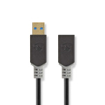 Nedis USB-kabel | USB 3.2 Gen 1 | USB-A Hane | USB-A Hona | 5 Gbps | Guldplaterad | 2.00 m | Rund | PVC | Antracit | Låda Nedis USB-kabel | USB 3.2 Gen 1 | USB-A Hane | USB-A Hona | 5 Gbps | Guldplaterad | 2.00 m | Rund | PVC | Antracit | Låda