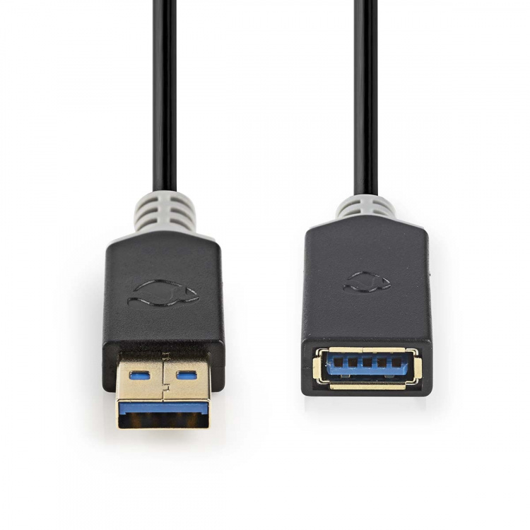 Nedis USB-kabel | USB 3.2 Gen 1 | USB-A Hane | USB-A Hona | 5 Gbps | Guldplaterad | 2.00 m | Rund | PVC | Antracit | Låda Nedis USB-kabel | USB 3.2 Gen 1 | USB-A Hane | USB-A Hona | 5 Gbps | Guldplaterad | 2.00 m | Rund | PVC | Antracit | Låda