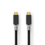 Nedis USB-kabel | USB 3.2 Gen 2x2 | USB-C™ Hane | USB-C™ Hane | 100 W | 4K@60Hz | 20 Gbps | Guldplaterad | 2.00 m | Rund | PVC | Silver | Låda Nedis USB-kabel | USB 3.2 Gen 2x2 | USB-C™ Hane | USB-C™ Hane | 100 W | 4K@60Hz | 20 Gbps | Guldplaterad | 2.00 m | Rund | PVC | Silver | Låda