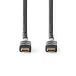Nedis USB-kabel | USB 3.2 Gen 2x2 | USB-C™ Hane | USB-C™ Hane | 100 W | 4K@60Hz | 20 Gbps | Guldplaterad | 2.00 m | Rund | PVC | Silver | Låda Nedis USB-kabel | USB 3.2 Gen 2x2 | USB-C™ Hane | USB-C™ Hane | 100 W | 4K@60Hz | 20 Gbps | Guldplaterad | 2.00 m | Rund | PVC | Silver | Låda