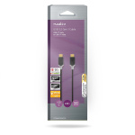 Nedis USB-kabel | USB 3.2 Gen 1 | USB-C™ Hane | USB-C™ Hane | 60 W | 4K@60Hz | 5 Gbps | Guldplaterad | 2.00 m | Rund | PVC | Svart | Låda