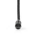Nedis USB-kabel | USB 2.0 | USB-A Hane | USB Micro-B Hane / USB-C™ Hane | 10 W | No Data Transfer | Nickelplaterad | 2.00 m | Rund | Nylon | Svart | Låda