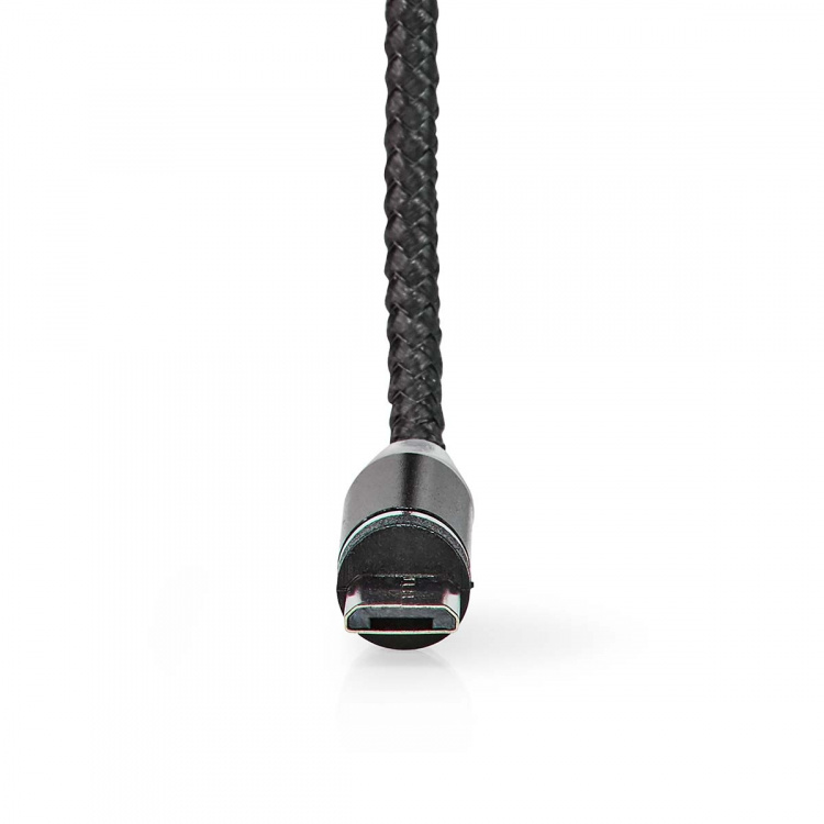 Nedis USB-kabel | USB 2.0 | USB-A Hane | USB Micro-B Hane / USB-C™ Hane | 10 W | No Data Transfer | Nickelplaterad | 2.00 m | Rund | Nylon | Svart | Låda