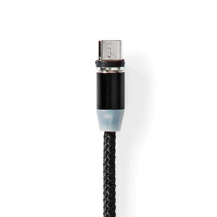 Nedis USB-kabel | USB 2.0 | USB-A Hane | USB Micro-B Hane / USB-C™ Hane | 10 W | No Data Transfer | Nickelplaterad | 2.00 m | Rund | Nylon | Svart | Låda