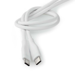 Nedis USB-kabel | USB 2.0 | USB-C™ Hane | USB-C™ Hane | 60 W | 480 Mbps | Nickelplaterad | 1.50 m | Rund | Silikon | Vit | Låda