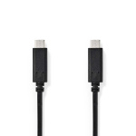 Nedis USB-kabel | USB 3.2 Gen 1 | USB-C™ Hane | USB-C™ Hane | 60 W | 4K@60Hz | 5 Gbps | Nickelplaterad | 2.00 m | Rund | PVC | Svart | Låda Nedis USB-kabel | USB 3.2 Gen 1 | USB-C™ Hane | USB-C™ Hane | 60 W | 4K@60Hz | 5 Gbps | Nickelplaterad | 2.00 m | Rund | PVC | Svart | Låda
