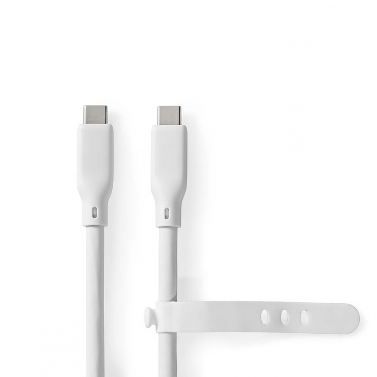 Nedis USB-kabel | USB 3.2 Gen 1 | USB-C™ Hane | USB-C™ Hane | 60 W | 4K@60Hz | 5 Gbps | Nickelplaterad | 1.50 m | Rund | Silikon | Vit | Låda Nedis USB-kabel | USB 3.2 Gen 1 | USB-C™ Hane | USB-C™ Hane | 60 W | 4K@60Hz | 5 Gbps | Nickelplaterad | 1.50 m | Rund | Silikon | Vit | Låda