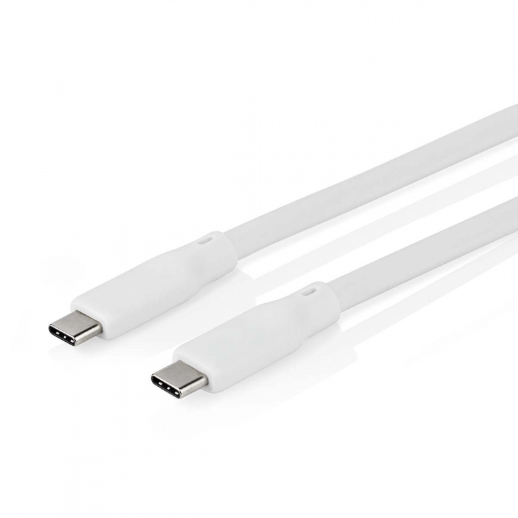 Nedis USB-kabel | USB 3.2 Gen 1 | USB-C™ Hane | USB-C™ Hane | 60 W | 4K@60Hz | 5 Gbps | Nickelplaterad | 1.50 m | Rund | Silikon | Vit | Låda Nedis USB-kabel | USB 3.2 Gen 1 | USB-C™ Hane | USB-C™ Hane | 60 W | 4K@60Hz | 5 Gbps | Nickelplaterad | 1.50 m | Rund | Silikon | Vit | Låda