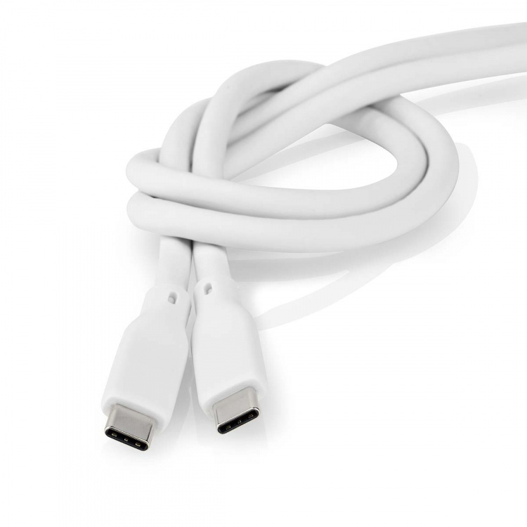 Nedis USB-kabel | USB 3.2 Gen 1 | USB-C™ Hane | USB-C™ Hane | 60 W | 4K@60Hz | 5 Gbps | Nickelplaterad | 1.50 m | Rund | Silikon | Vit | Låda Nedis USB-kabel | USB 3.2 Gen 1 | USB-C™ Hane | USB-C™ Hane | 60 W | 4K@60Hz | 5 Gbps | Nickelplaterad | 1.50 m | Rund | Silikon | Vit | Låda