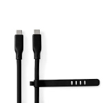 Nedis USB-kabel | USB 3.2 Gen 2 | USB-C™ Hane | USB-C™ Hane | 240 W | 8K@30Hz | 20 Gbps | Nickelplaterad | 1.00 m | Rund | Silikon | Svart | Låda Nedis USB-kabel | USB 3.2 Gen 2 | USB-C™ Hane | USB-C™ Hane | 240 W | 8K@30Hz | 20 Gbps | Nickelplaterad | 1.00 m | Rund | Silikon | Svart | Låda