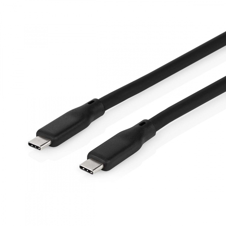 Nedis USB-kabel | USB 3.2 Gen 2 | USB-C™ Hane | USB-C™ Hane | 240 W | 8K@30Hz | 20 Gbps | Nickelplaterad | 1.00 m | Rund | Silikon | Svart | Låda Nedis USB-kabel | USB 3.2 Gen 2 | USB-C™ Hane | USB-C™ Hane | 240 W | 8K@30Hz | 20 Gbps | Nickelplaterad | 1.00 m | Rund | Silikon | Svart | Låda