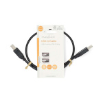 Nedis USB-kabel | USB 2.0 | USB-A Hane | USB-B Hane | 10 W | 480 Mbps | Nickelplaterad | 0.50 m | Rund | PVC | Svart | Label Nedis USB-kabel | USB 2.0 | USB-A Hane | USB-B Hane | 10 W | 480 Mbps | Nickelplaterad | 0.50 m | Rund | PVC | Svart | Label