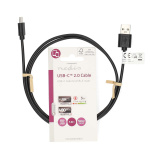 Nedis USB-kabel | USB 2.0 | USB-A Hane | USB-C™ Hane | 5 W | 480 Mbps | Nickelplaterad | 1.00 m | Rund | PVC | Svart | Label Nedis USB-kabel | USB 2.0 | USB-A Hane | USB-C™ Hane | 5 W | 480 Mbps | Nickelplaterad | 1.00 m | Rund | PVC | Svart | Label