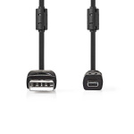 Nedis USB-kabel | USB 2.0 | USB-A Hane | UC-E6 8-Pins Male | 480 Mbps | Nickelplaterad | 2.00 m | Rund | PVC | Svart | Label Nedis USB-kabel | USB 2.0 | USB-A Hane | UC-E6 8-Pins Male | 480 Mbps | Nickelplaterad | 2.00 m | Rund | PVC | Svart | Label