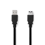 Nedis USB-kabel | USB 3.2 Gen 1 | USB-A Hane | USB-A Hona | 5 Gbps | Nickelplaterad | 3.00 m | Rund | PVC | Svart | Label Nedis USB-kabel | USB 3.2 Gen 1 | USB-A Hane | USB-A Hona | 5 Gbps | Nickelplaterad | 3.00 m | Rund | PVC | Svart | Label