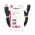 Nedis USB-kabel | USB 3.2 Gen 1 | USB-A Hane | USB Micro-B Hane | 5 Gbps | Nickelplaterad | 1.00 m | Rund | PVC | Svart | Label