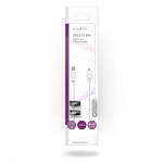 Nedis USB-kabel | USB 2.0 | USB-A Hane | USB Micro-B Hane | 480 Mbps | Nickelplaterad | 1.00 m | Platt | PVC | Vit | Kuvert